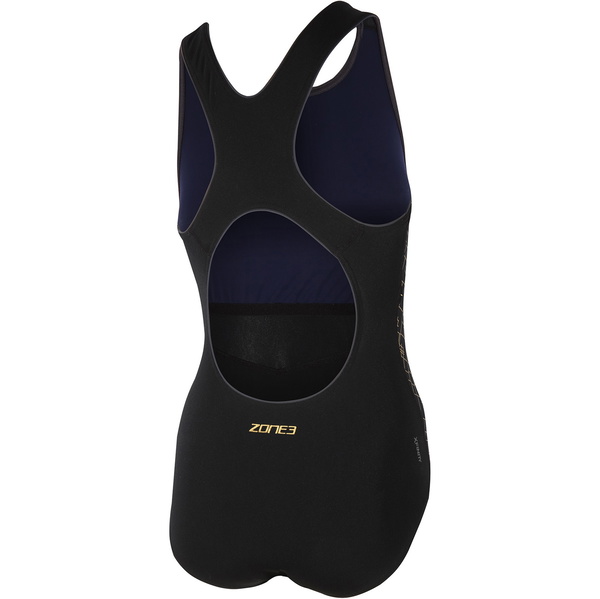 Zone3 Iconic Classic Badedragt Til Kvinder SW20WIC101 - Black / Grå / Gold